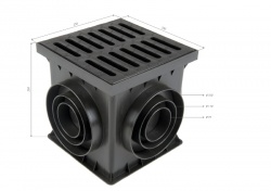 Catch Basin/Yard Drain Unit B125 Cast Iron Grate